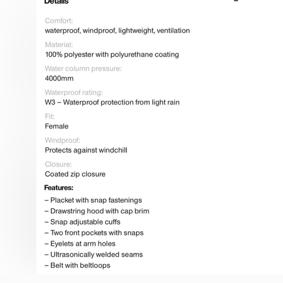 NWT Rains Waterproff Curve W Jacket  Straw Pale Yellow Denmark M L XL Women's - Picture 4 of 9